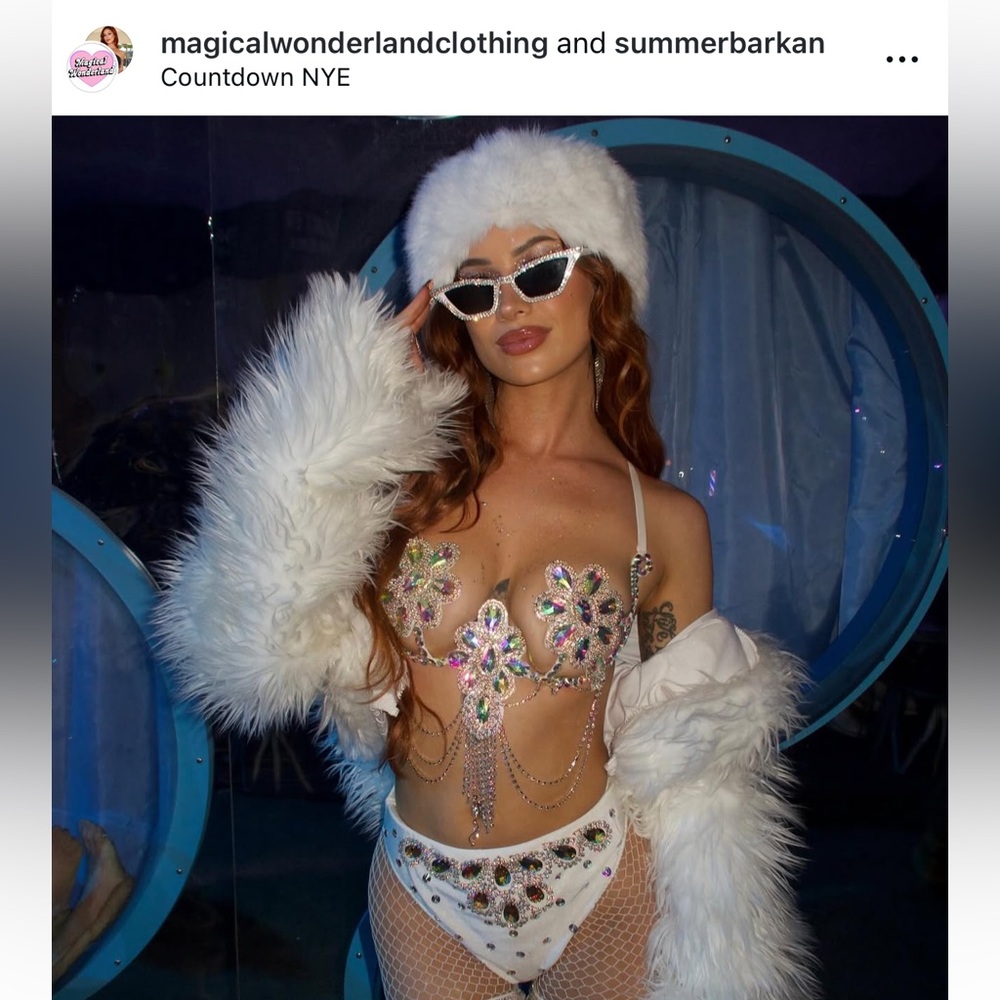 Embellished White “Fantasy” Rave Set